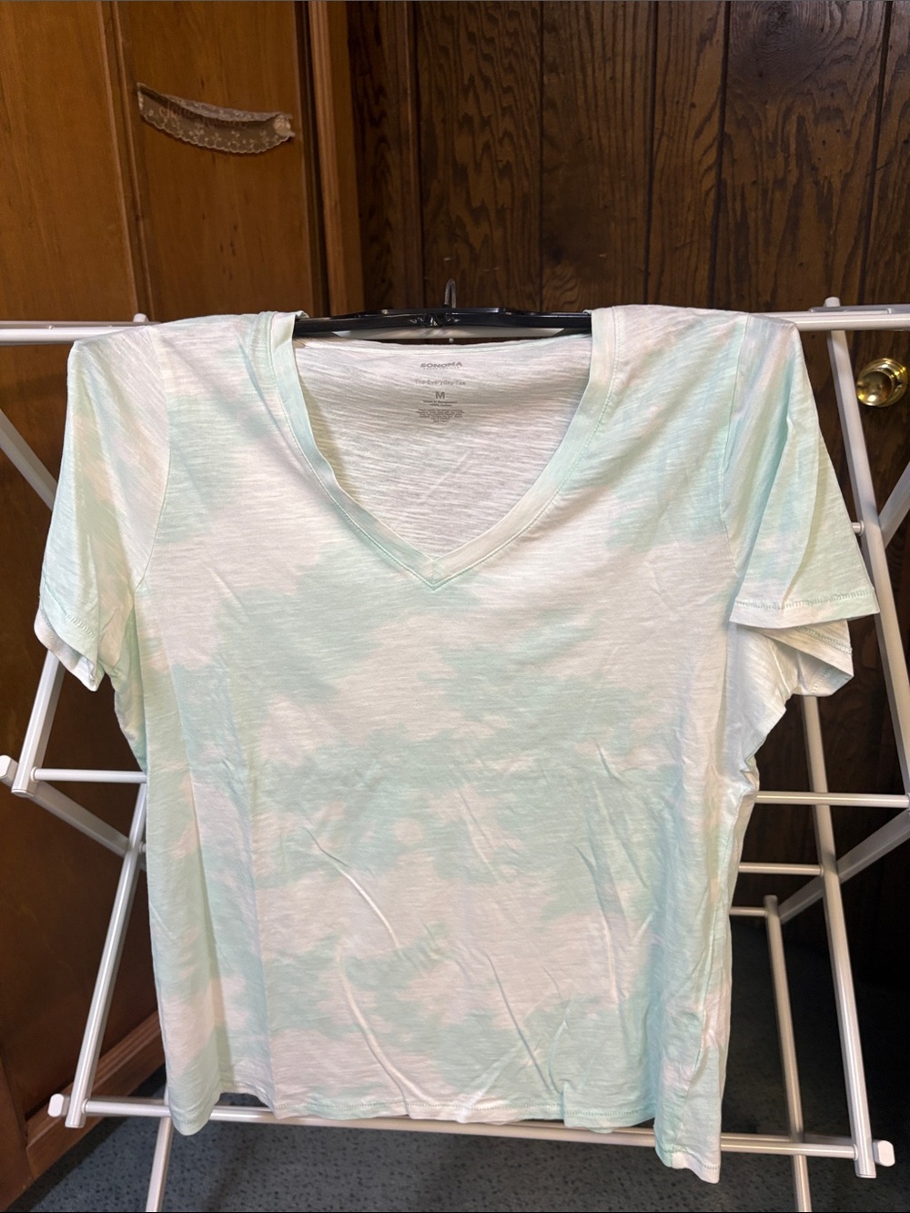 Sonoma Mint Tie-Dye V-Neck Short Sleeve Tee